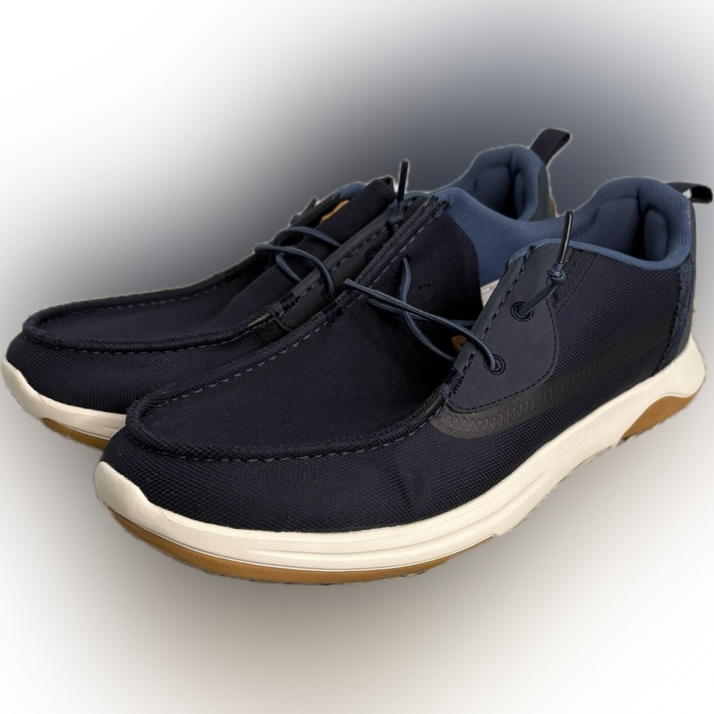 Hey Dude Navy and White Shoes men’s 14 Wally Drift Mesh - Picture 2 of 7